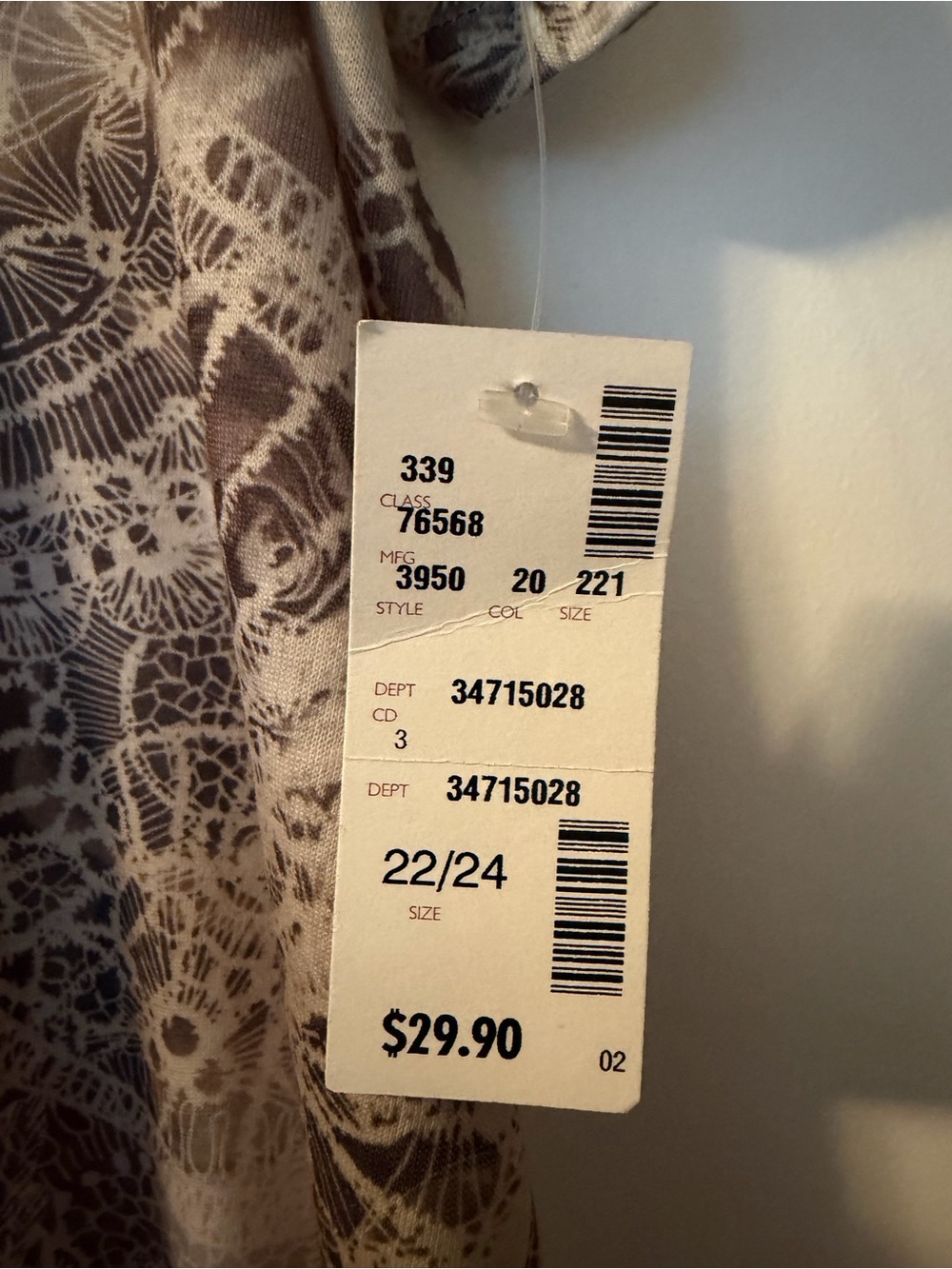 Avenue Taupe Floral Lace-Print Short Sleeve Tunic with other colors - Picture 3 of 3